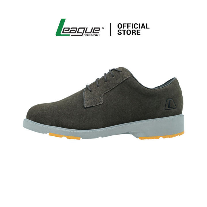 League Perkasa Suede Black/Grey Loafers Pria