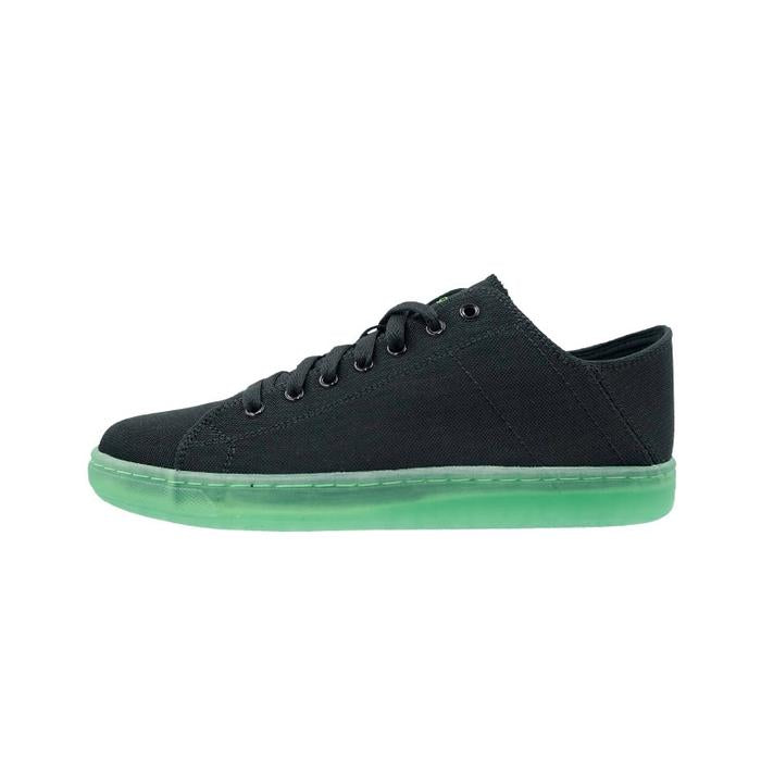 League J-Street Nylon FS Black/Green Loafers Pria
