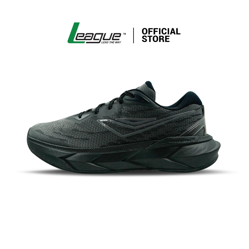 League Malvin M Blsck/Grey Sepatu Running Pria