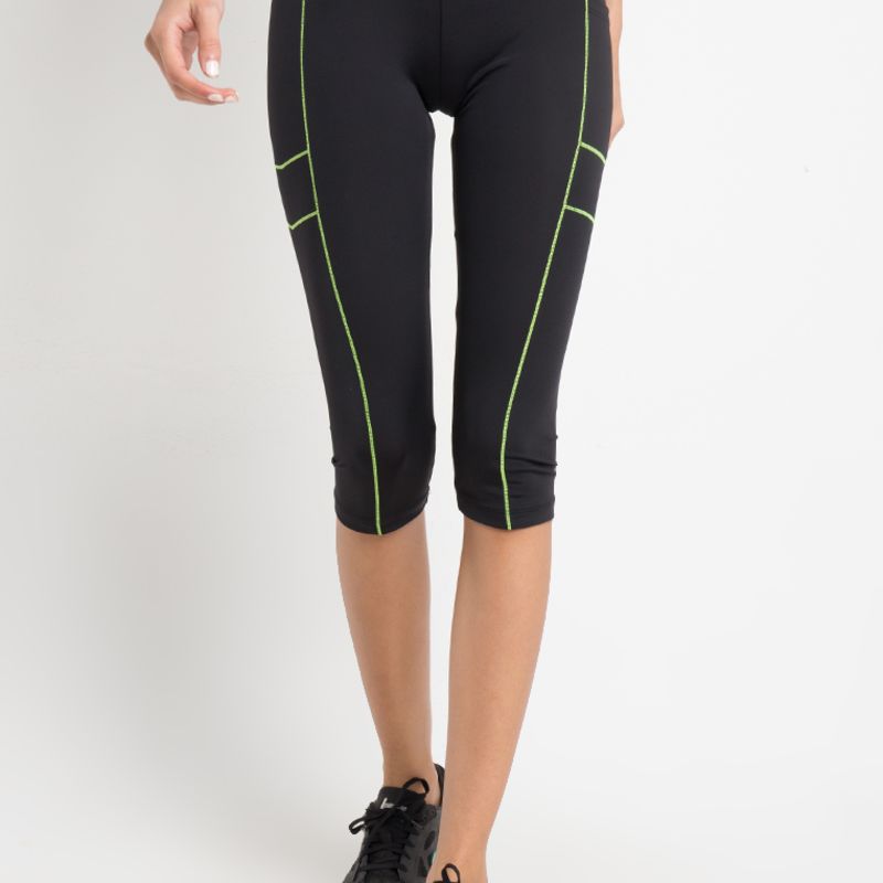 League Pakaian Women Tights Running Slim Crop Capri Women SS18WSC1007H