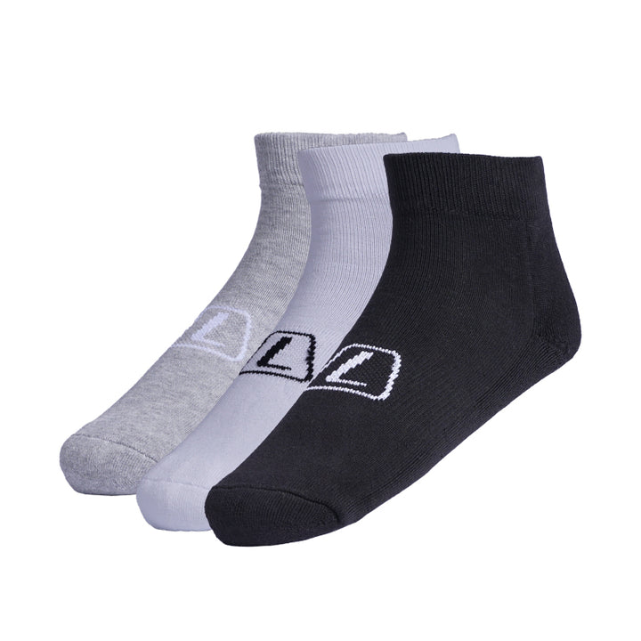 League 3 Pairs Elion Ankle Mix Kaos Kaki Lifestyle