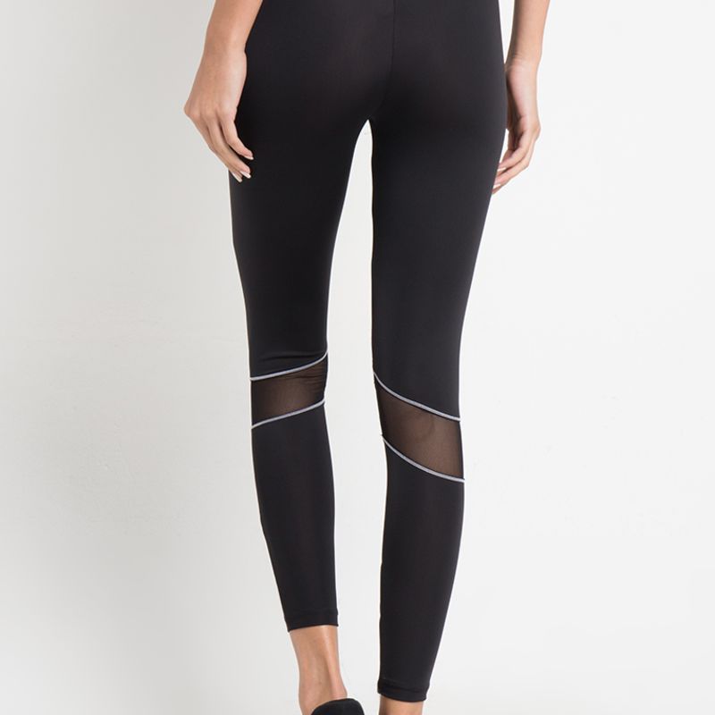 League Pakaian Women Tights Running Cut Out Running Legging SS18WCO1001H
