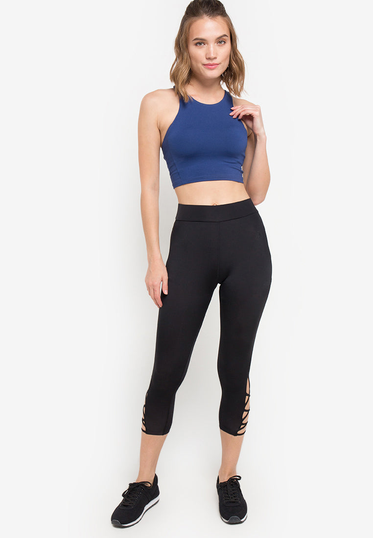 League Apparel Wanita Tights Training Athleisure Laced  Capri FW18WAC1001H