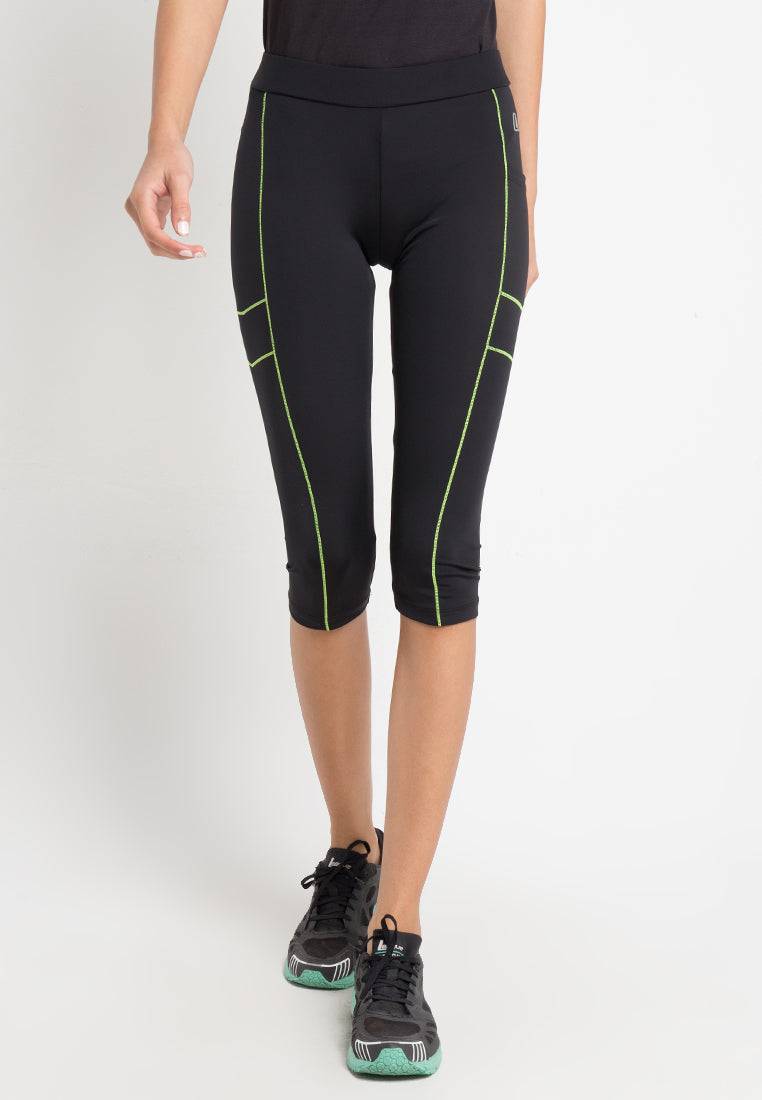 League Apparel Wanita Tights Running Slim Crop Capri Women SS18WSC1007H