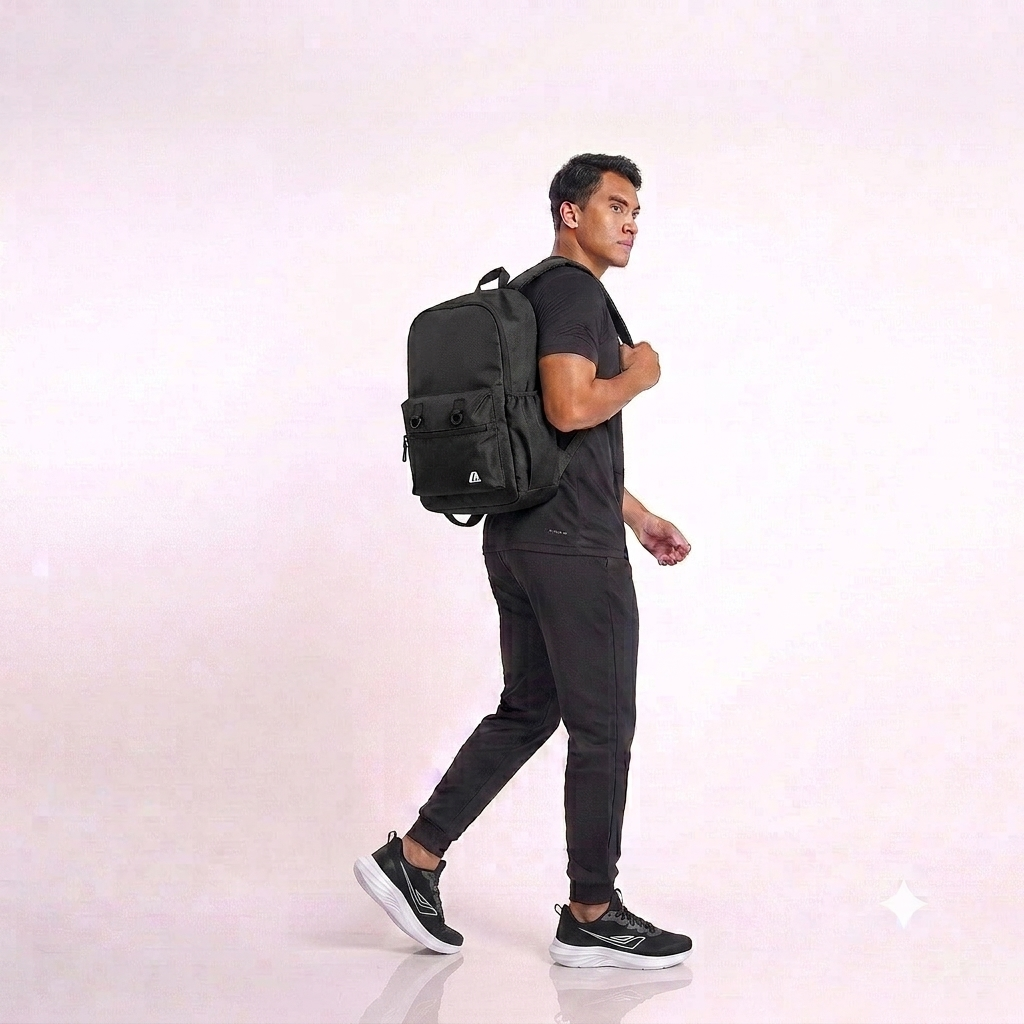 Tachi U Running Hitam/Putih Bundling