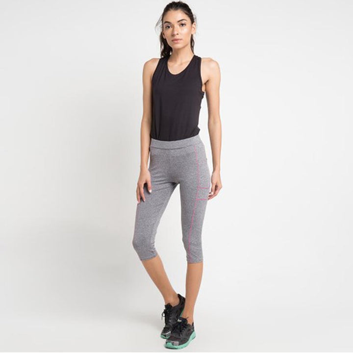 League Apparel Wanita Tights Running Slim Crop Capri Women SS18WSC2227H