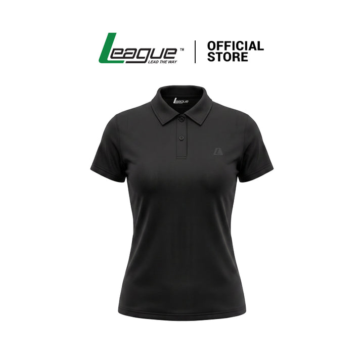 W Essential Kaos Polo Hitam Wanita