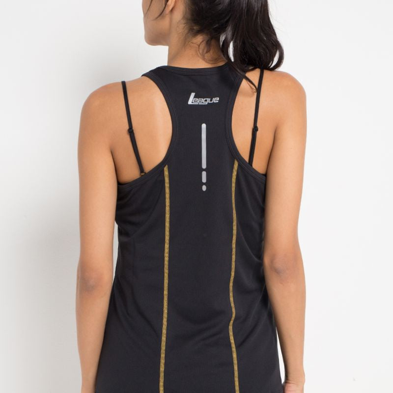 Tank Top Wanita Hitam Lari Elite