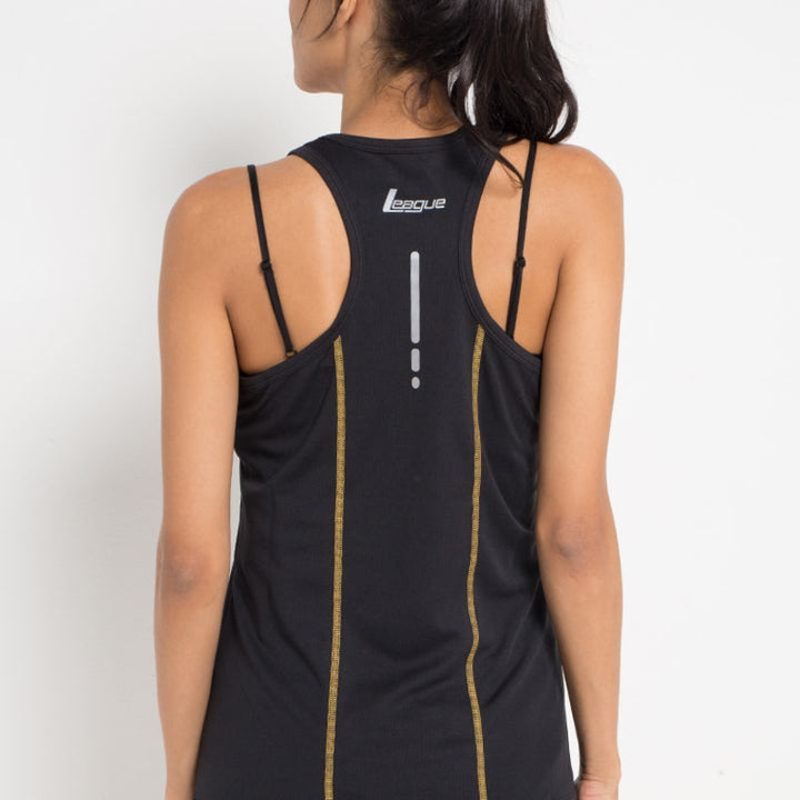 Tank Top Wanita Hitam Lari Elite