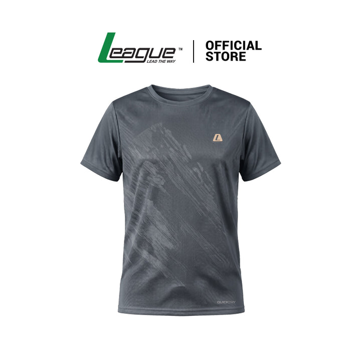 M Dabrok Jersey Lari Pria SS Abu-abu/Hitam
