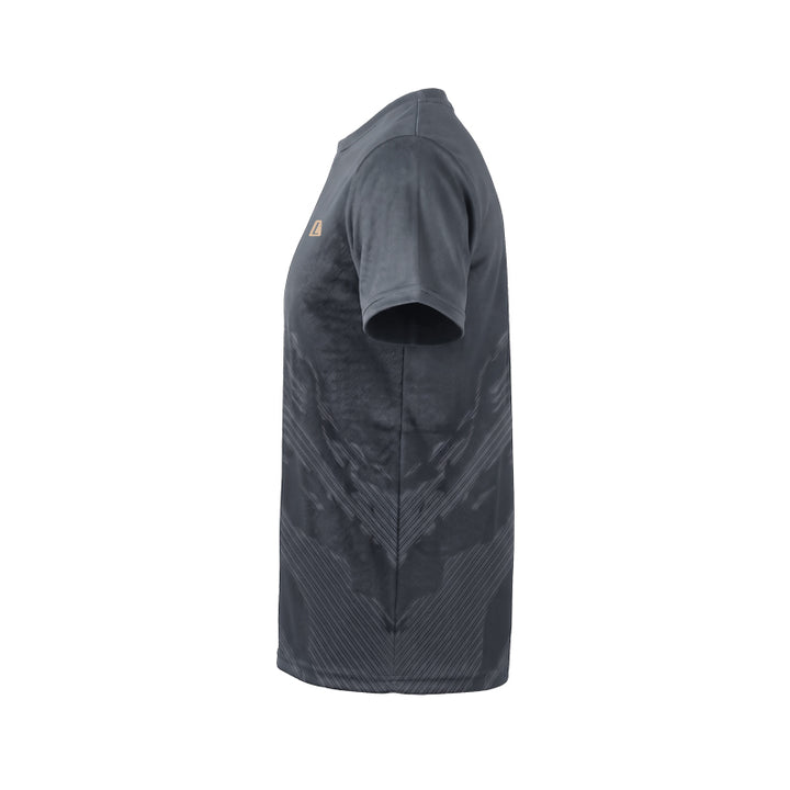 M Dabrok Jersey Lari Pria SS Abu-abu/Hitam