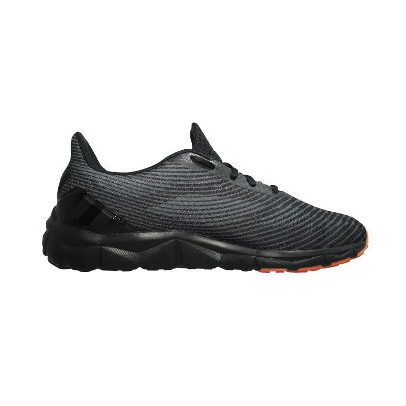 League RASS U Black/Orange Sepatu Running Pria