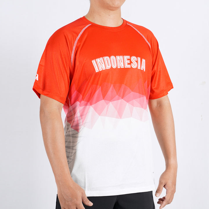 League Jerseys RUNNING Unisex Merah Putih Jersey FW23UIJ1661H