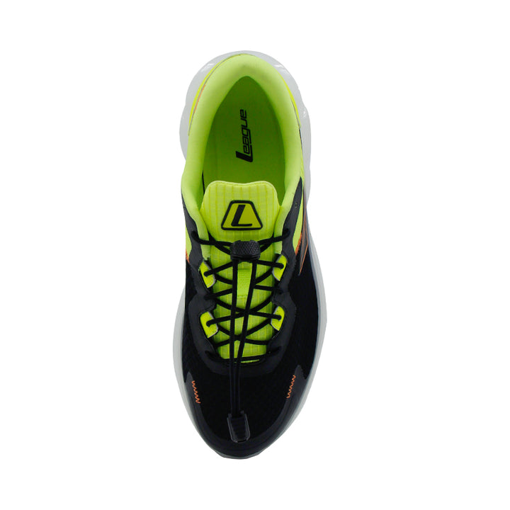 League Fusion U Black/Green Loafers Pria