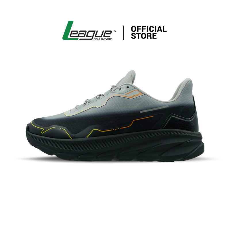 League Hytrax U Black/Grey Sepatu Running Pria