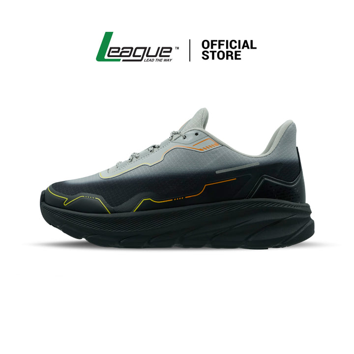 League Hytrax U Black/Grey Sepatu Running Pria