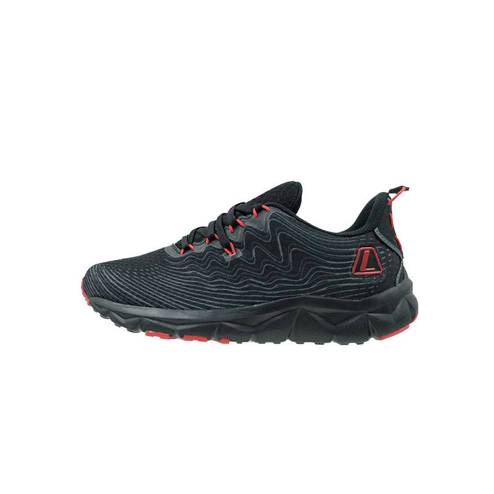 League Amp Jr Black/Blue Sepatu Running Anak
