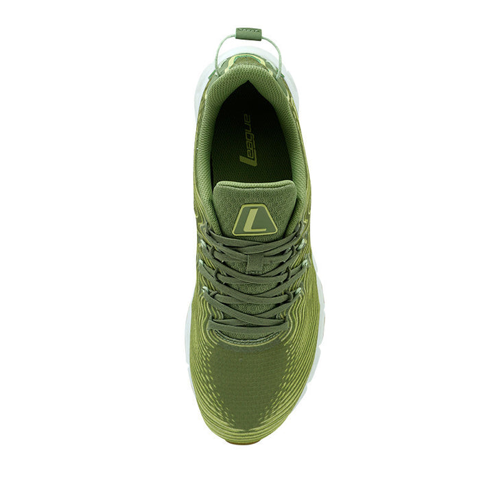 League AMP U Green/White Sepatu Running Pria