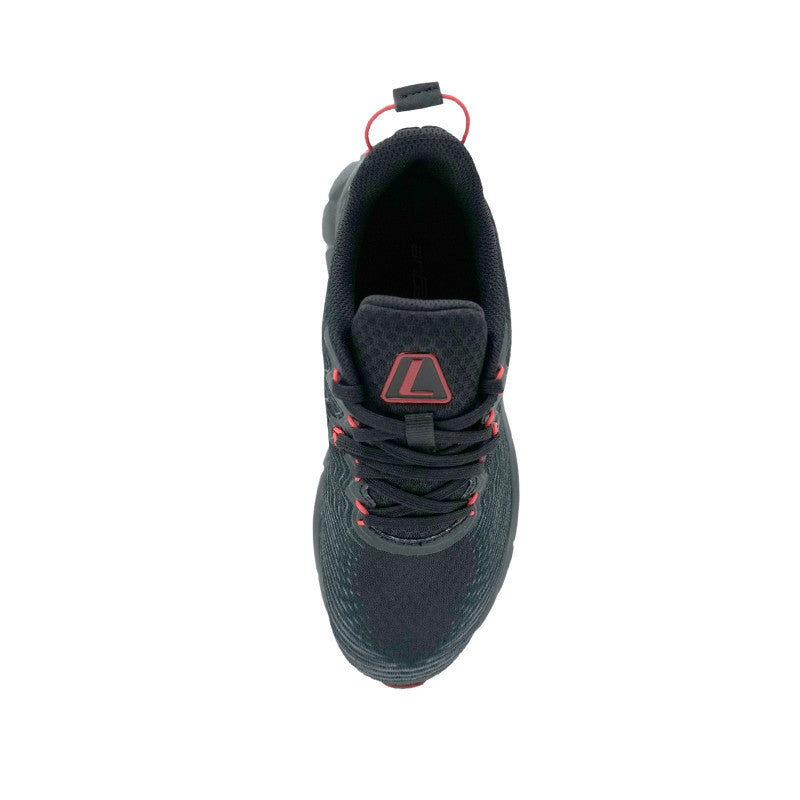 League Amp Jr Black/Blue Sepatu Running Anak