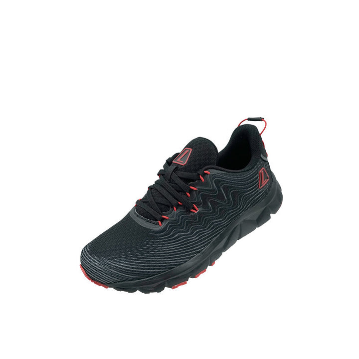 League Amp Jr Black/Blue Sepatu Running Anak