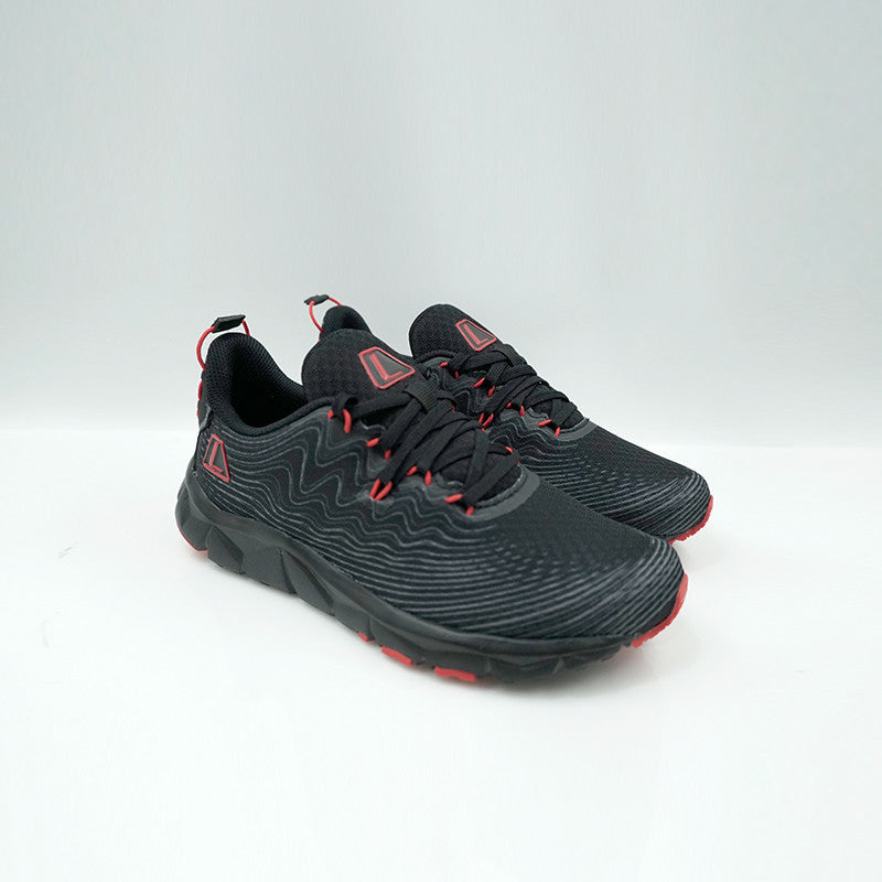 League Amp Jr Black/Blue Sepatu Running Anak