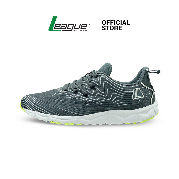 League AMP U Grey/Grey Sepatu Running Pria