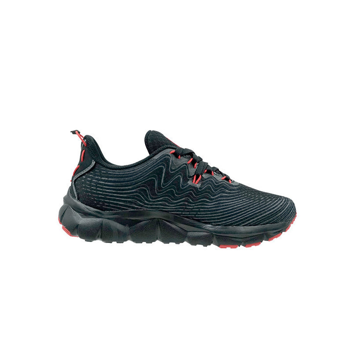 League Amp Jr Black/Blue Sepatu Running Anak