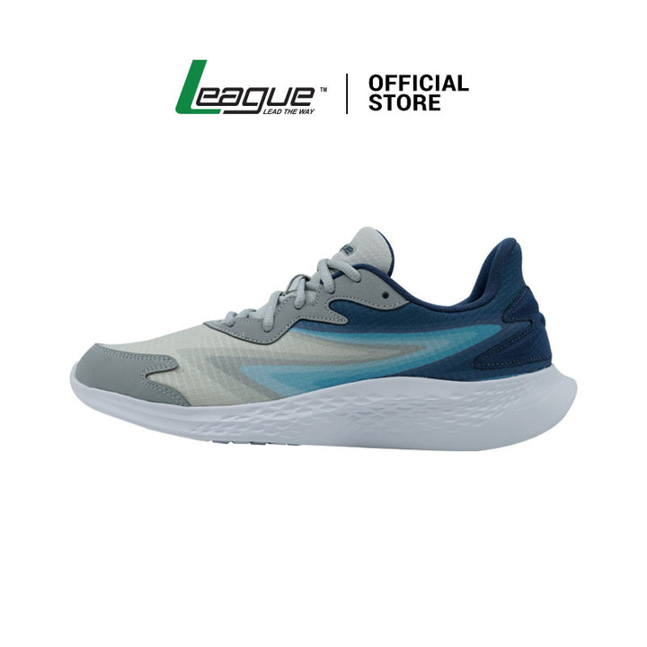 League Inizio U Grey/Blue Sepatu Running Pria