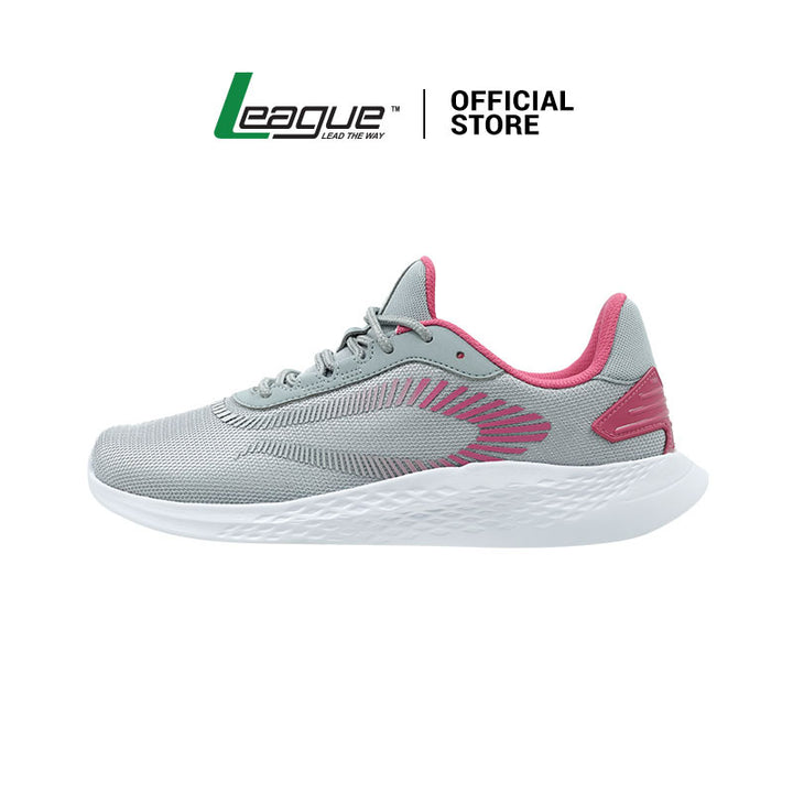 League Mask W Grey/Purple Sepatu Running Wanita