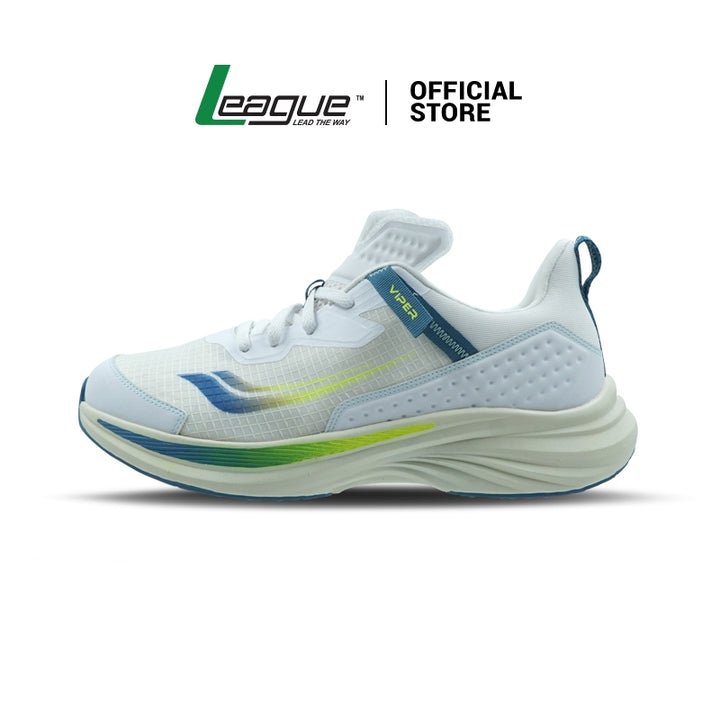 League Viper U White/Green Sepatu Running Pria