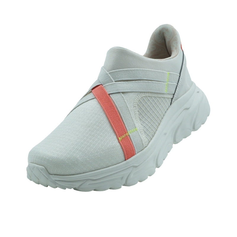 League IU White/Red Loafers Wanita