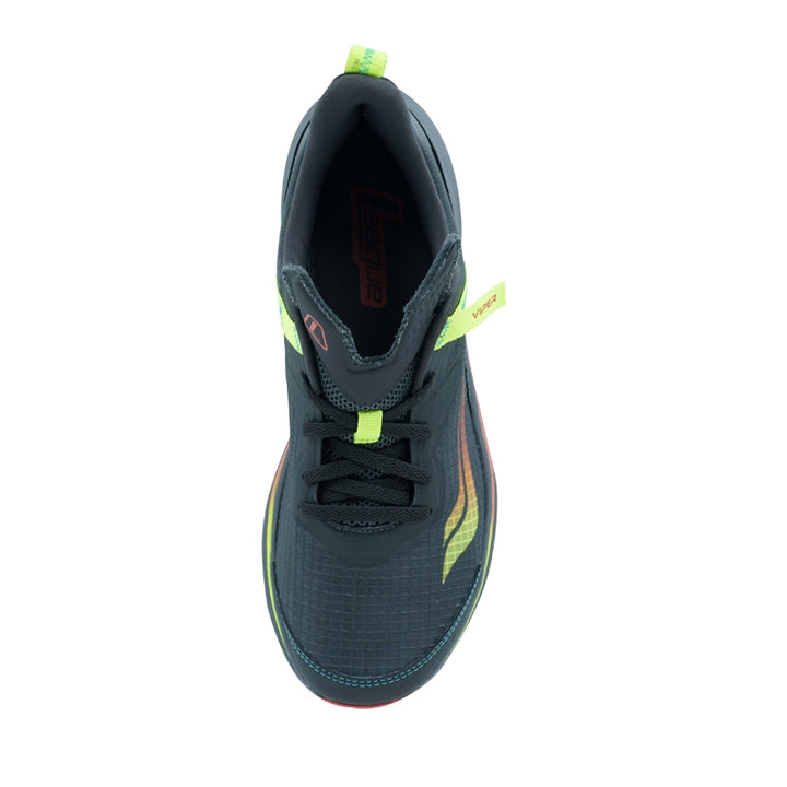League Viper U Black/Grey Sepatu Running Pria