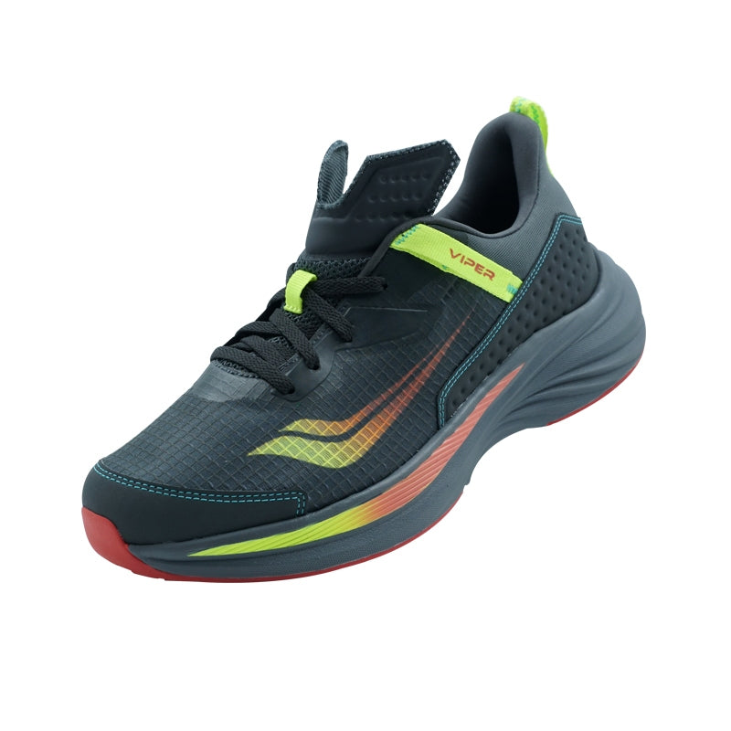 League Viper U Black/Grey Sepatu Running Pria