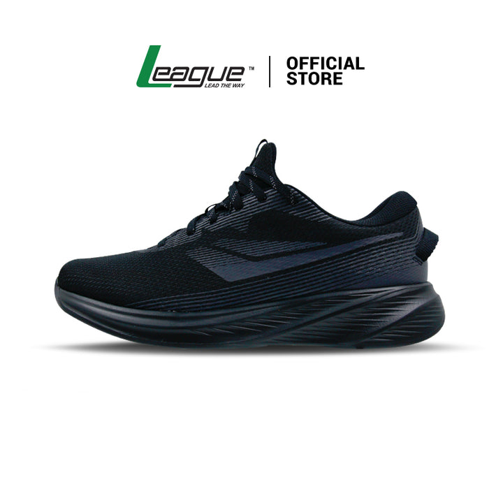 League Kaiken U Black/Black Sepatu Running Pria