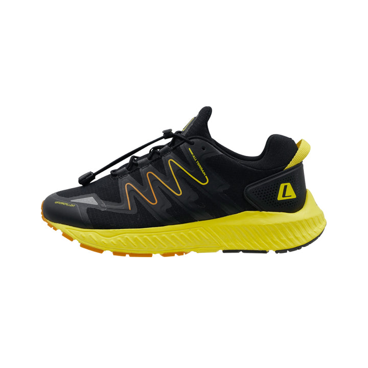 League KUMO 2 Black/Yellow Sepatu Running Pria