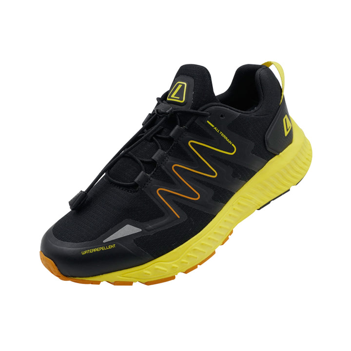 League KUMO 2 Black/Yellow Sepatu Running Pria