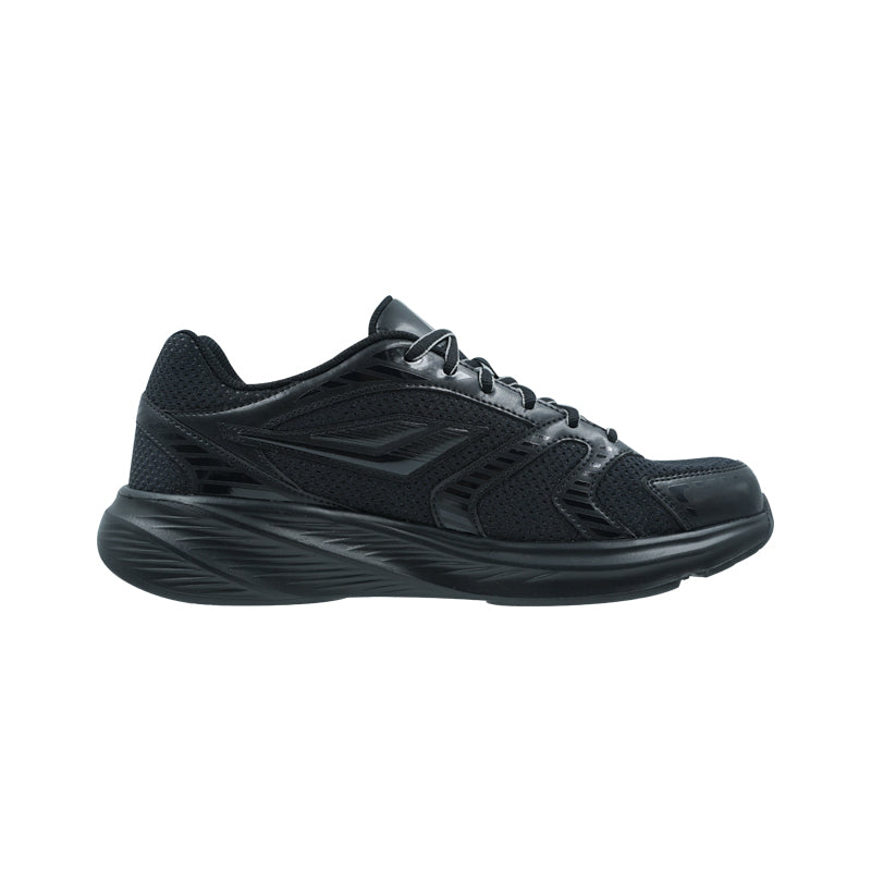 League Decra X U Black/Grey Sepatu Running Pria