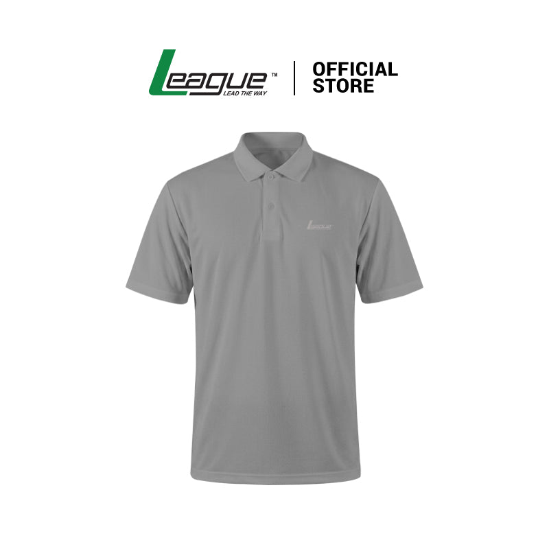 League Khansa Grey/Grey Polo Shirt Training Pria