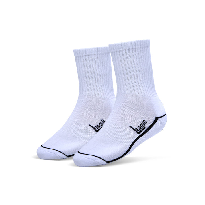 League Basic Cushion Crew White Kaos Kaki Lifestyle