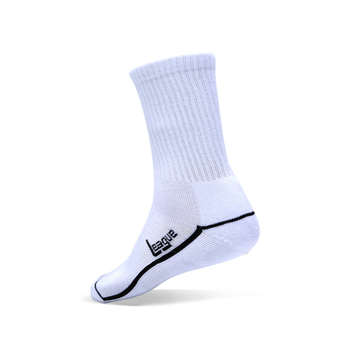 League Basic Cushion Crew White Kaos Kaki Lifestyle