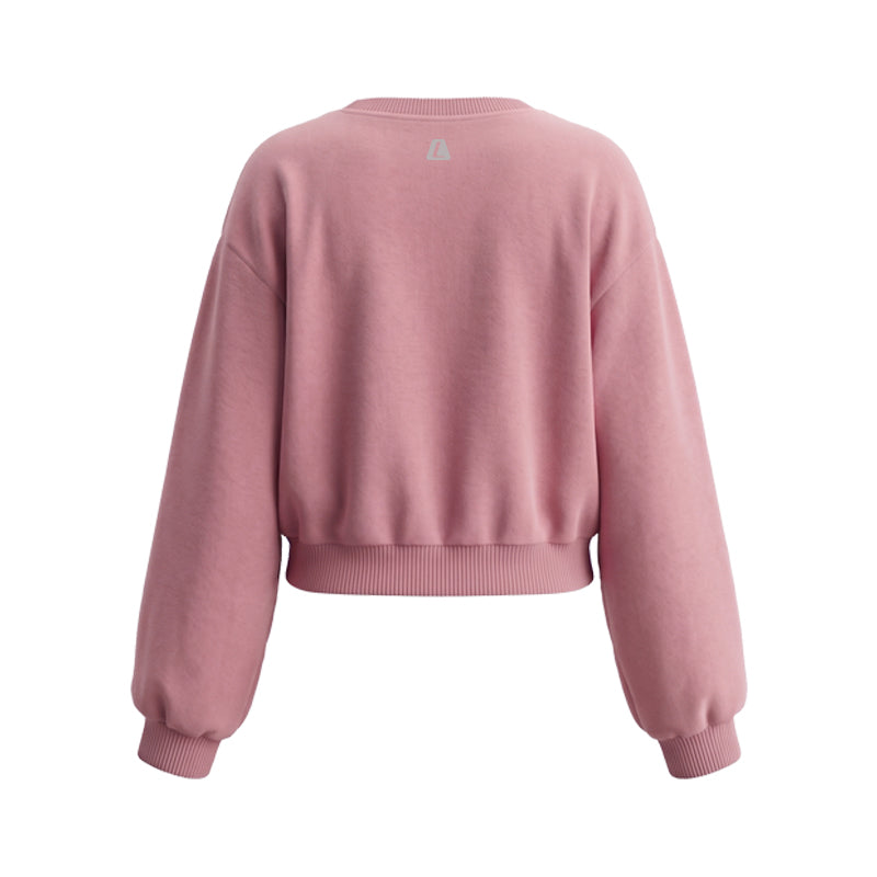 W Katty Crop Pink Sweatshirt Lifestyle Women