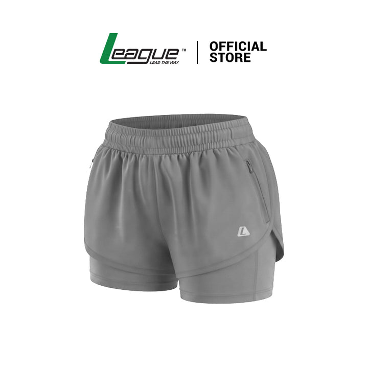 W Neolite 3.5" Grey Running Shorts Women
